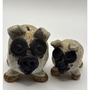 Vintage Studio Art Pottery/Stoneware Crock PIG Piggy Bank X 2